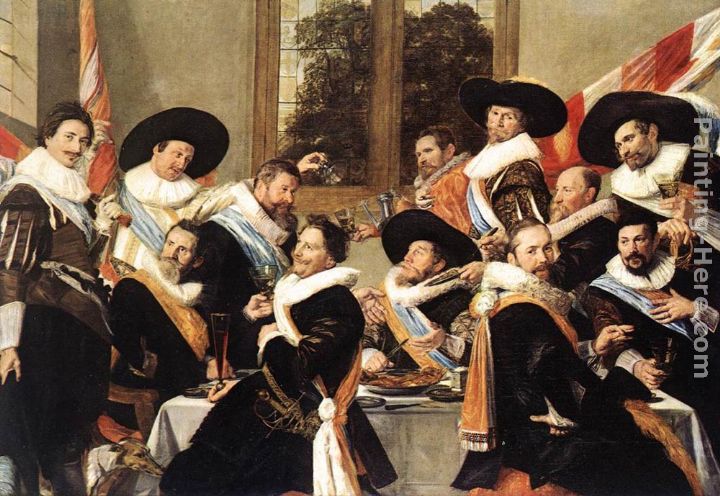 Banquet of the Officers of the St George Civic Guard Company painting - Frans Hals Banquet of the Officers of the St George Civic Guard Company art painting